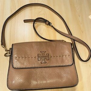 Tory Burch Brown Leather Crossbody Bag